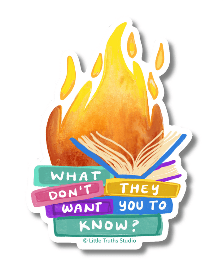 What Don't They Want You To Know Vinyl Sticker stickers Little Truths Studio 