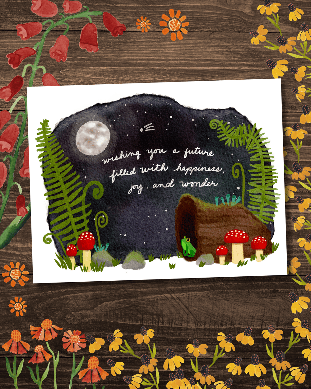 Wishing You A Future Filled With Happiness Card Greeting Card Little Truths Studio 