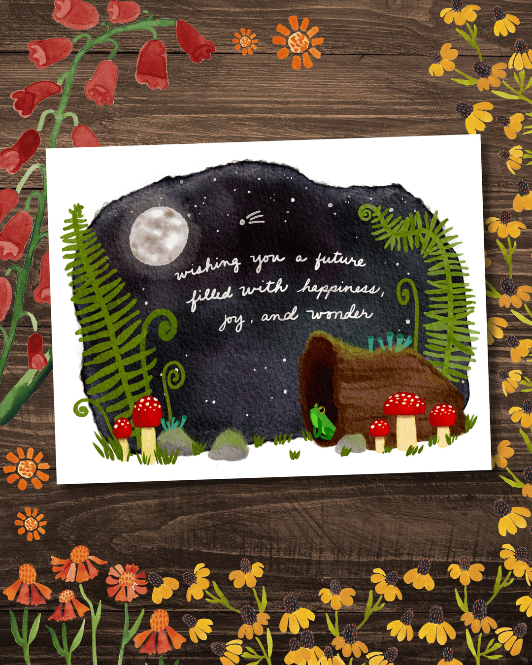 Wishing You A Future Filled With Happiness Card Greeting Card Little Truths Studio 