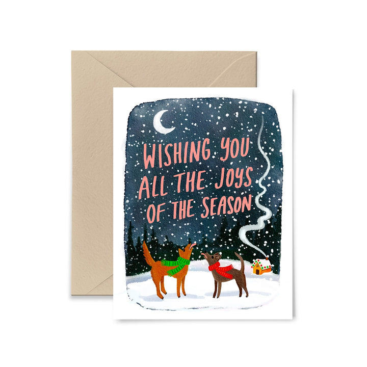 Wishing You All The Joys Of The Season Card Greeting Card Little Truths Studio 