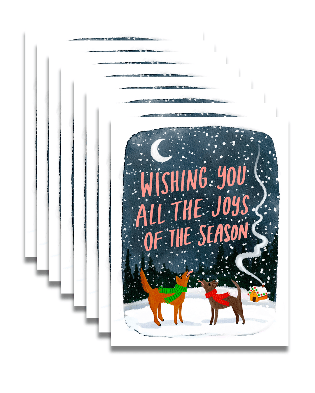 Wishing You All The Joys Of The Season Holiday Card Set Greeting Card Set Little Truths Studio 