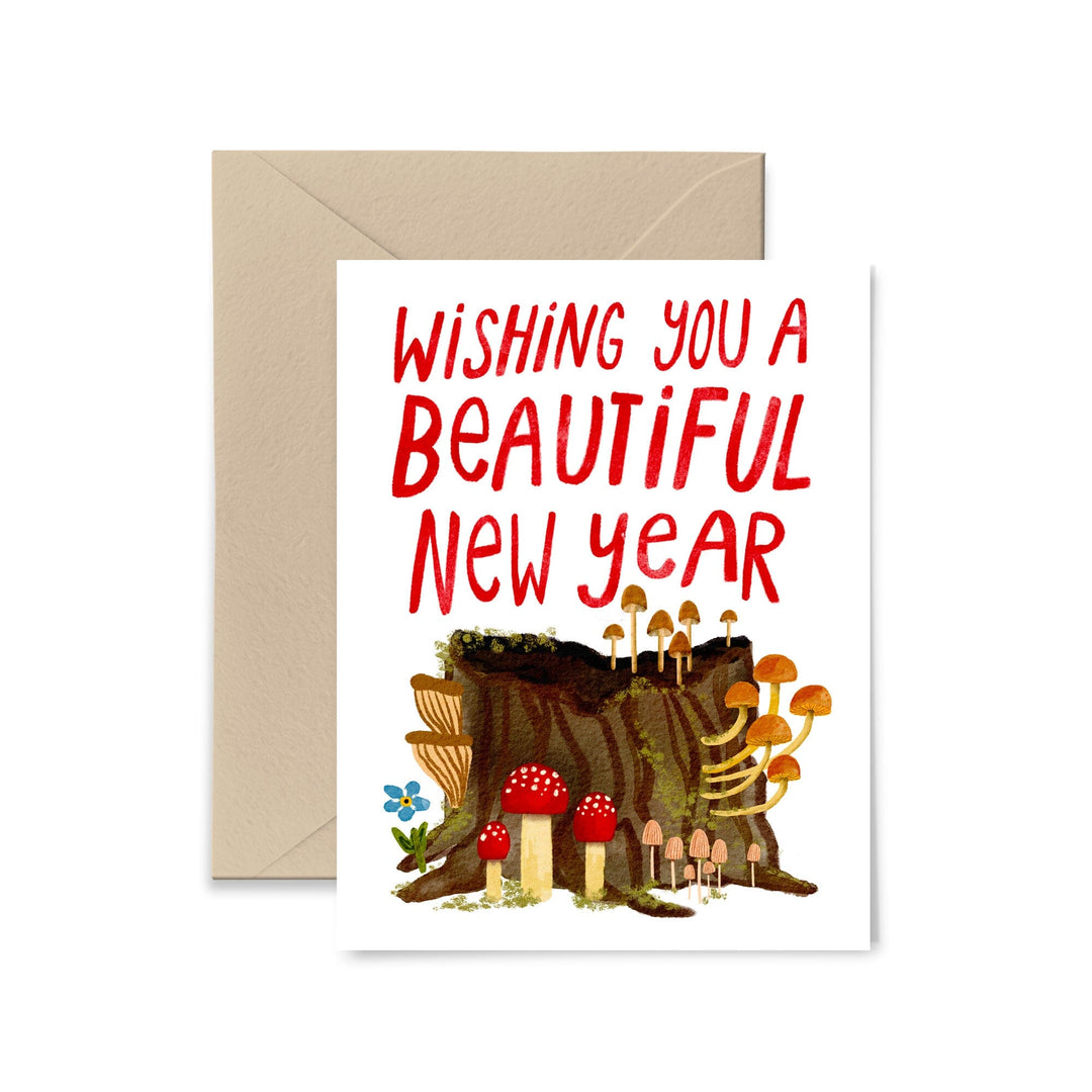 Wishing YouA Beautiful New Year Greeting Card Greeting Card Little Truths Studio 