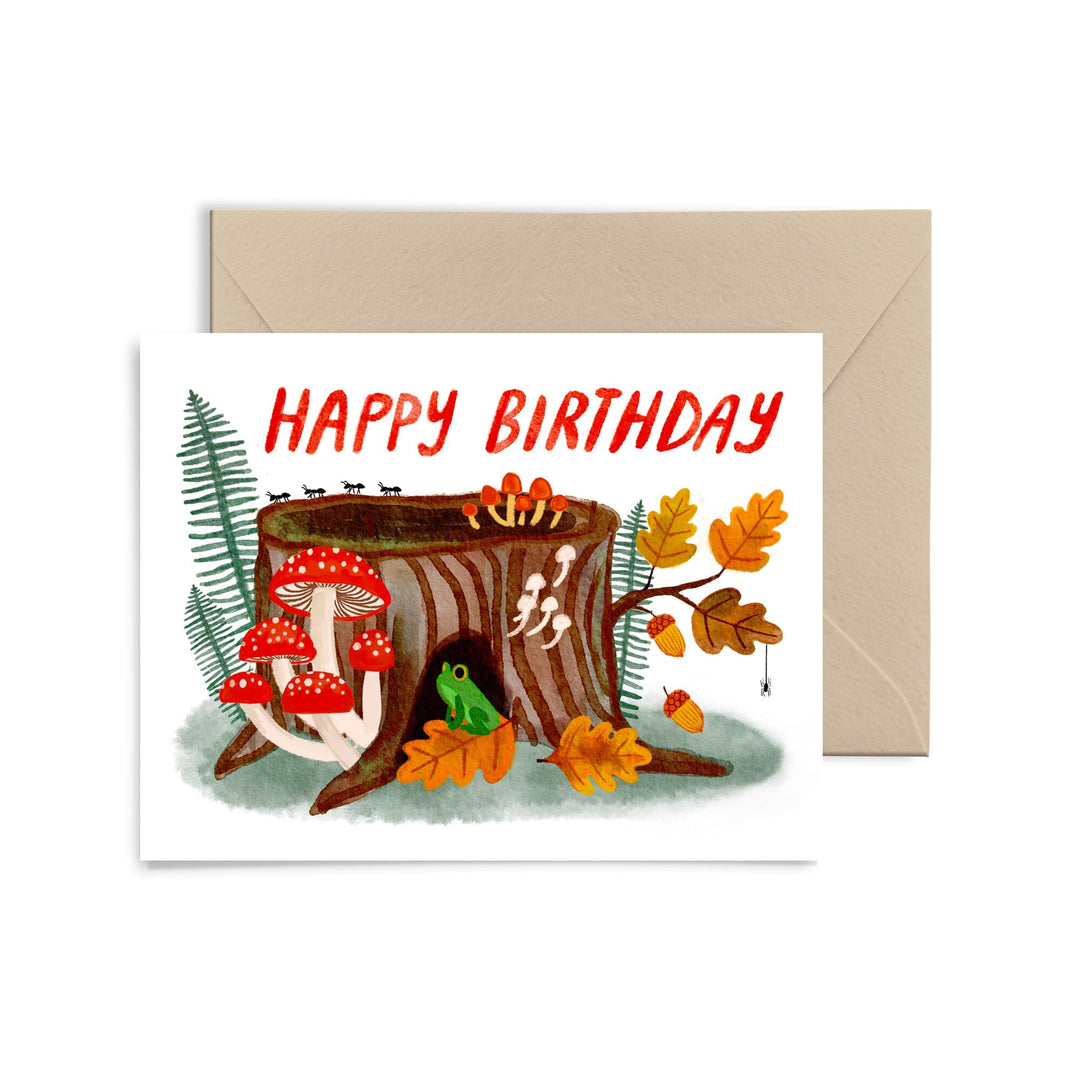 Woodland Frog Birthday Card Greeting Card Little Truths Studio 