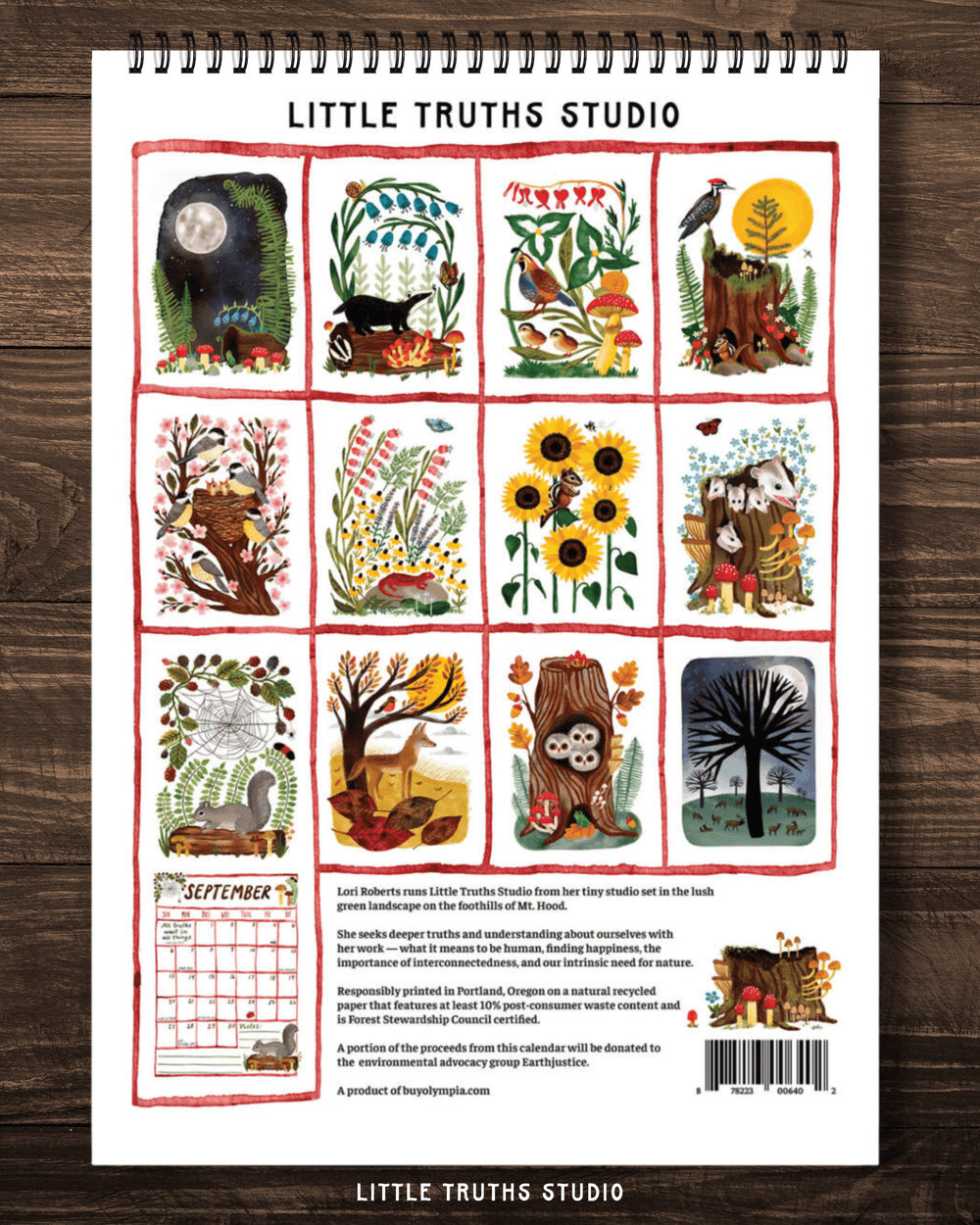 Woodland Magic 2026 Wall Calendar PRE ORDER Calendar Little Truths Studio 