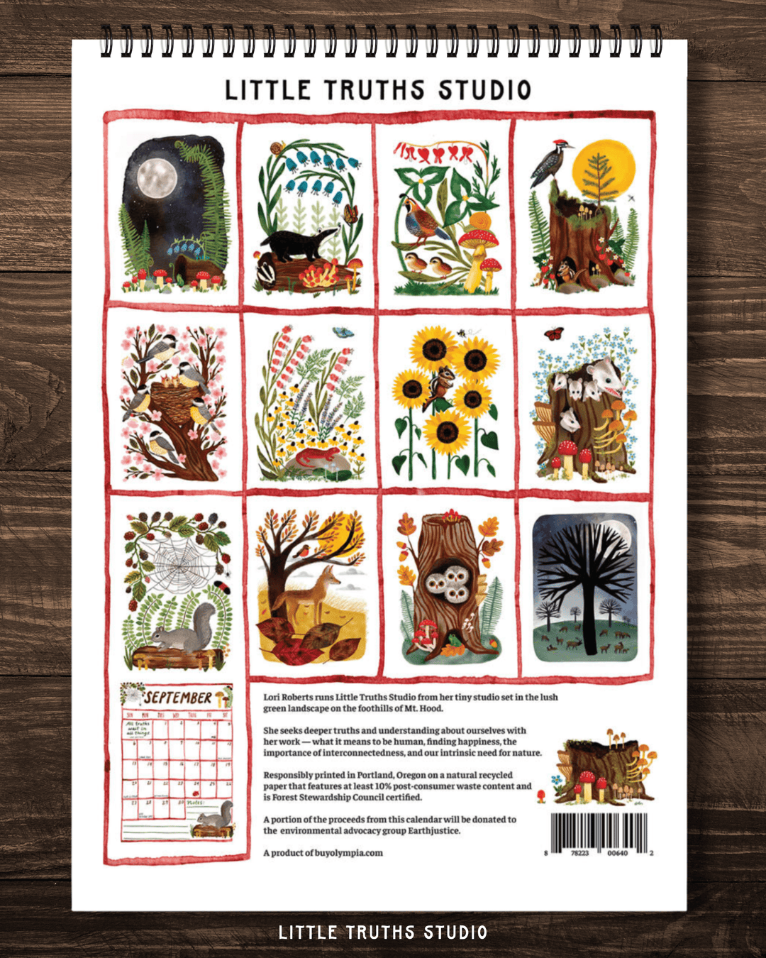Woodland Magic 2026 Wall Calendar PRE ORDER Calendar Little Truths Studio 
