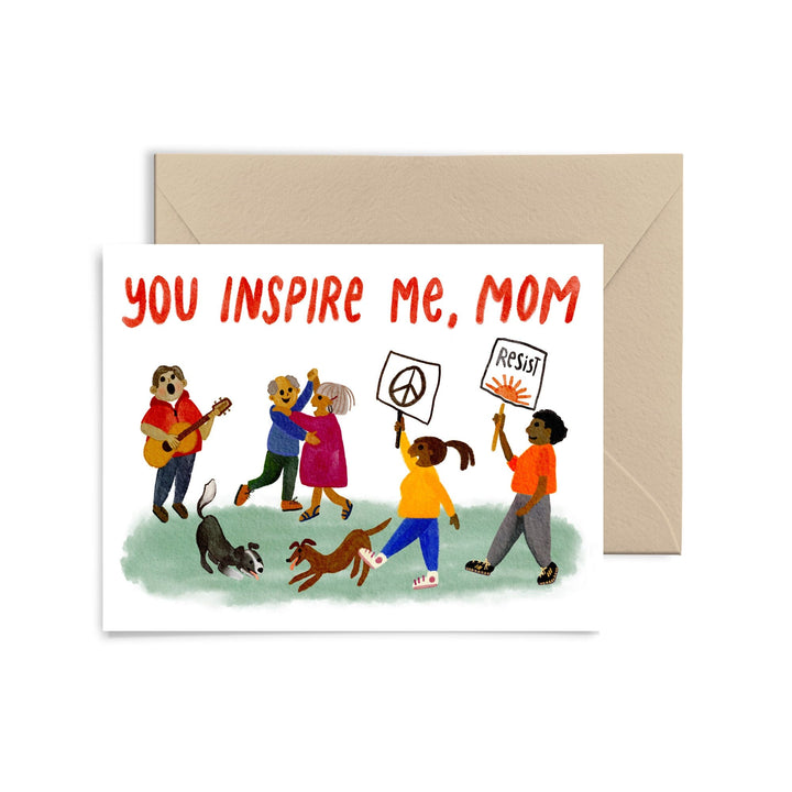 You Inspire Me Mom Card Greeting Card Little Truths Studio 