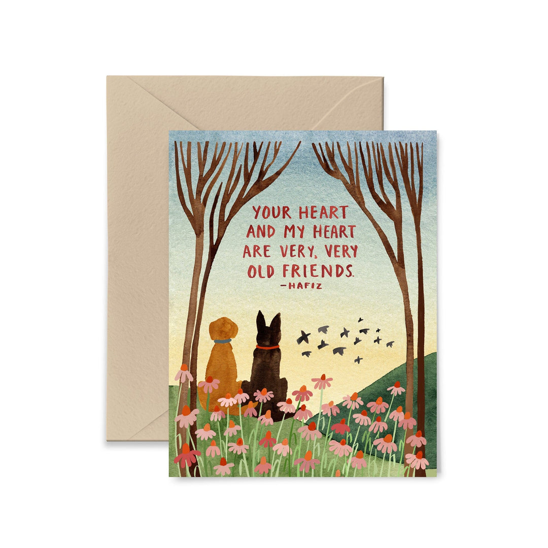 Your Heart and My Heart Are very, Very Old Friends Card Greeting Card Little Truths Studio 