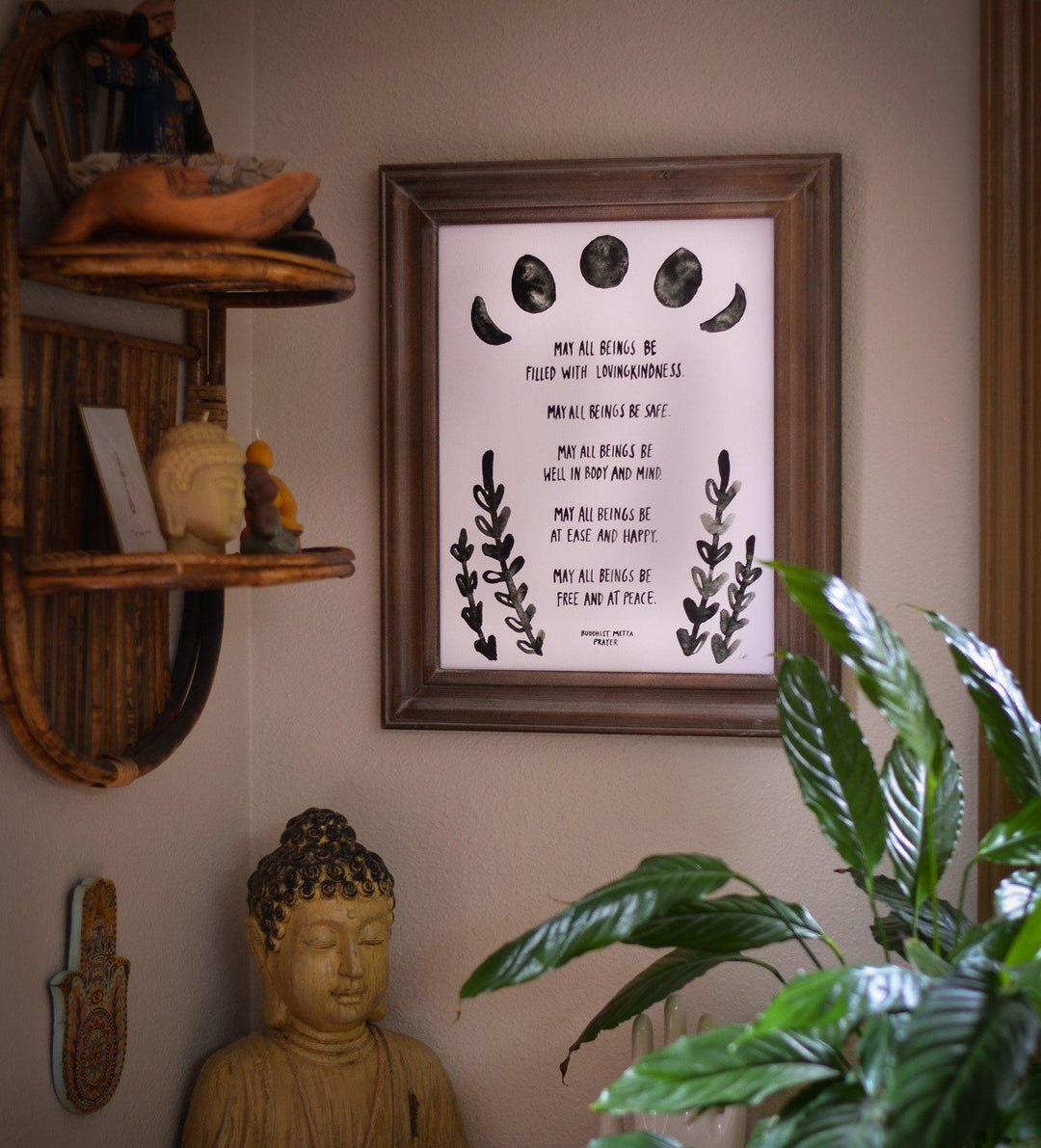 Buddhist Metta Prayer Art Print Art Prints Little Truths Studio 