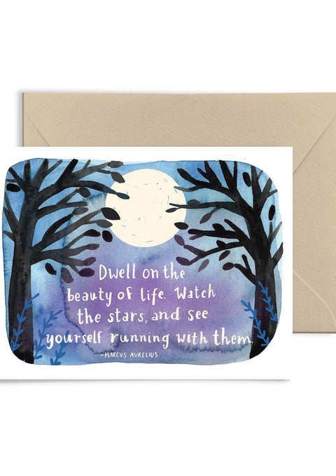 Dwell On The Beauty Of Life Greeting Card Greeting Card Little Truths Studio 