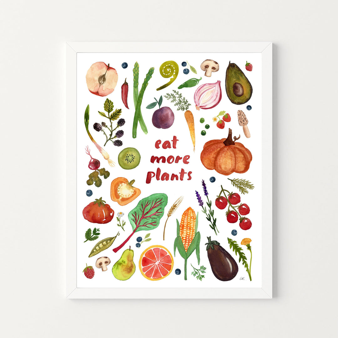 Eat More Plants Art Print Art Prints Little Truths Studio 
