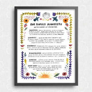 Family Manifesto Art Print Art Prints Little Truths Studio 