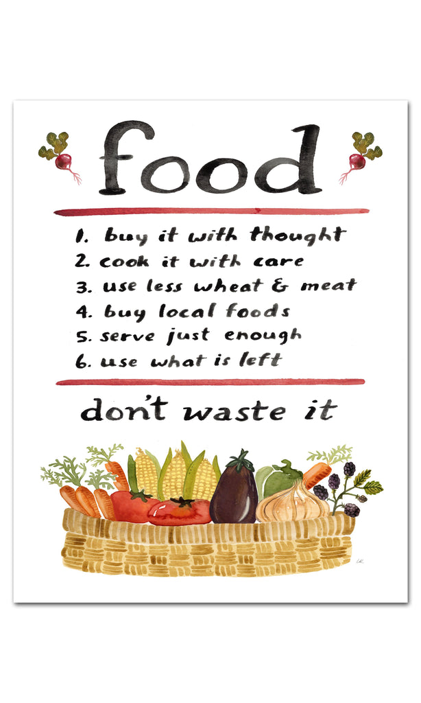 Food Advice Art Print Art Prints Little Truths Studio 