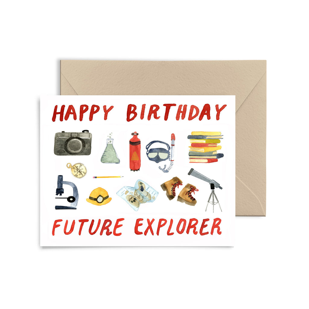 Future Explorer Birthday Greeting Card Greeting Card Little Truths Studio 