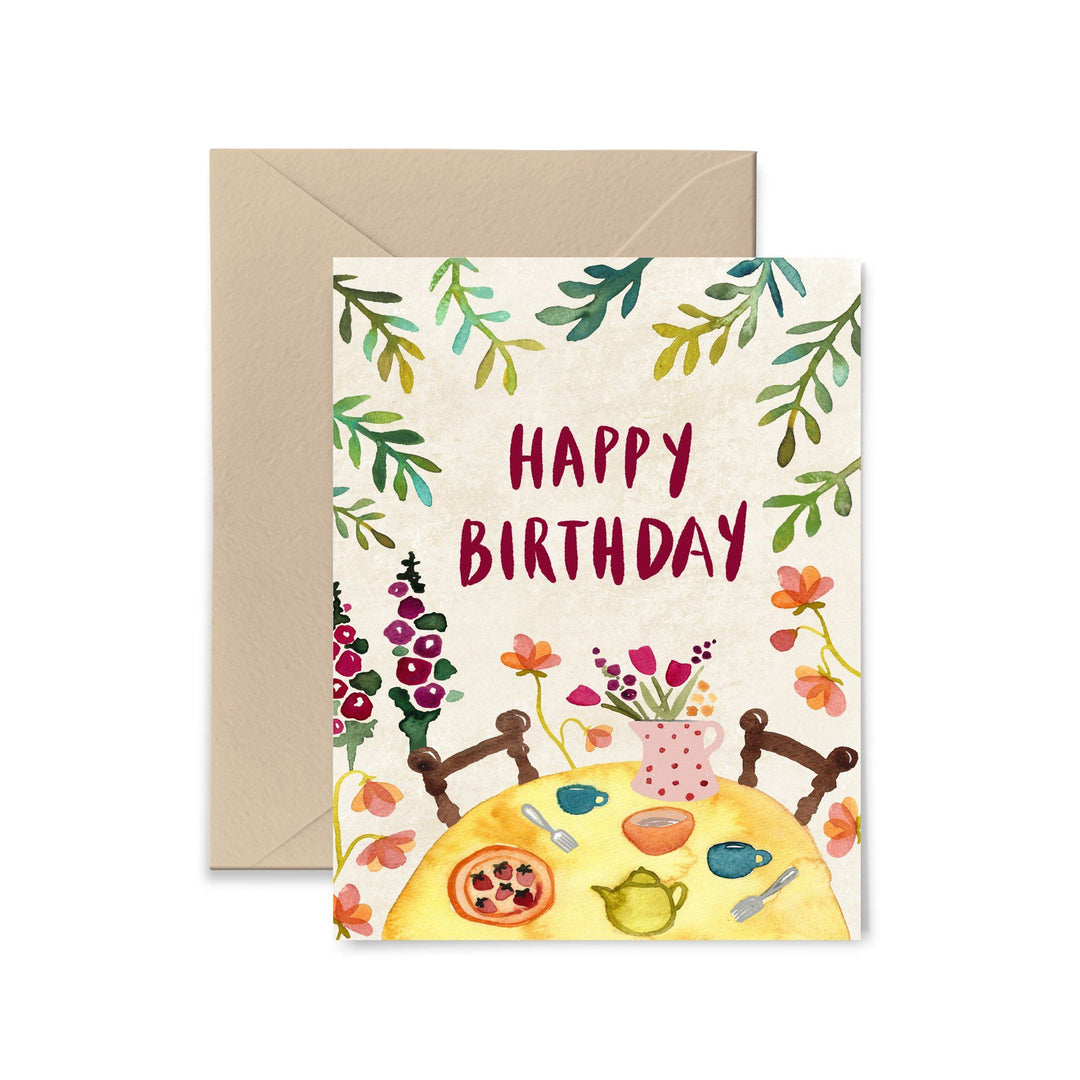 Garden Party Birthday Card Greeting Card Little Truths Studio 