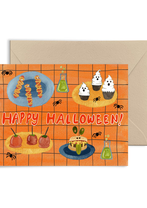 Halloween Party Food Greeting Card Greeting Card Little Truths Studio 