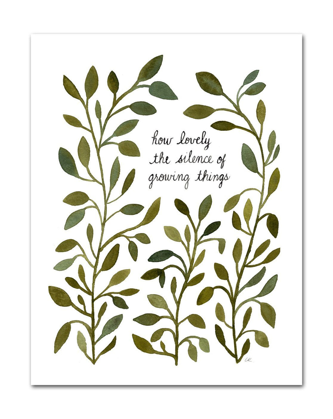 How Lovely the Silence of Growing Things Art Print Art Prints Little Truths Studio 