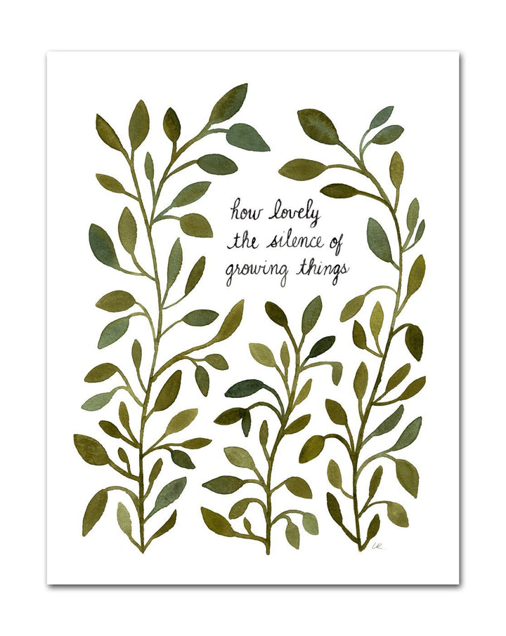 How Lovely the Silence of Growing Things Art Print Art Prints Little Truths Studio 
