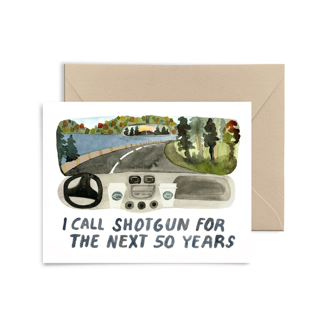 I Call Shotgun Greeting Card Greeting Card Little Truths Studio 