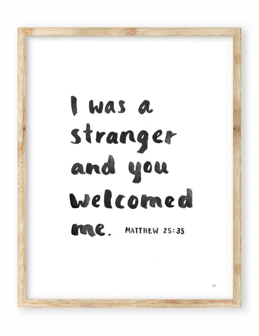 I Was A Stranger And You Welcomed Me Art Print Art Prints Little Truths Studio 