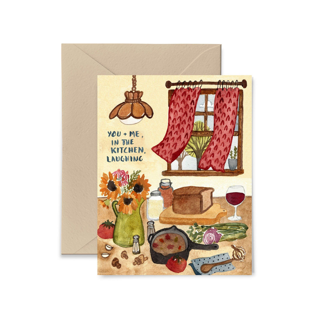 In The Kitchen Laughing Card Greeting Card Little Truths Studio 