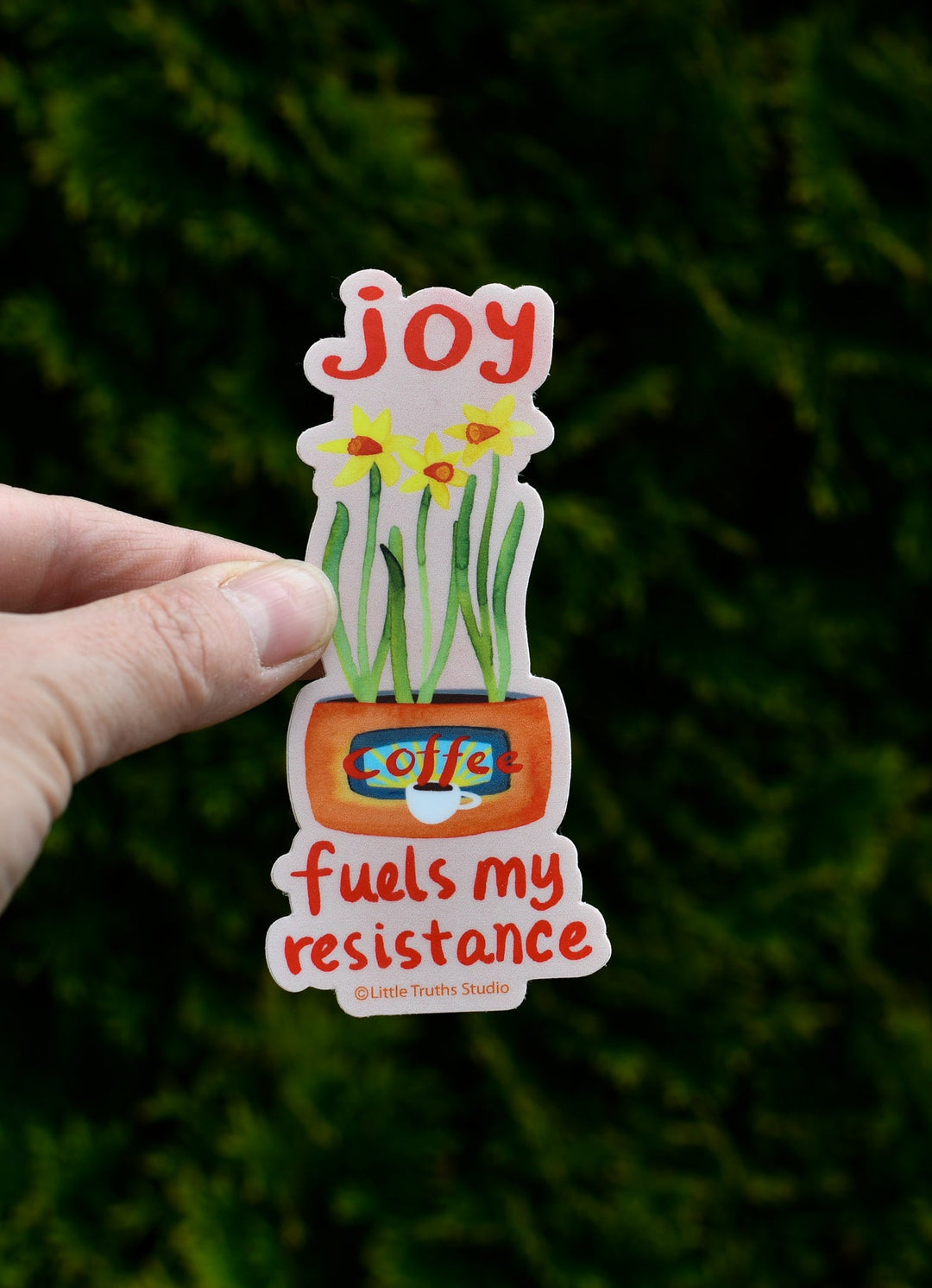 Joy Fuels My Resistance Sticker Electronics Stickers & Decals Little Truths Studio 