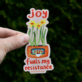 Joy Fuels My Resistance Sticker Electronics Stickers & Decals Little Truths Studio 