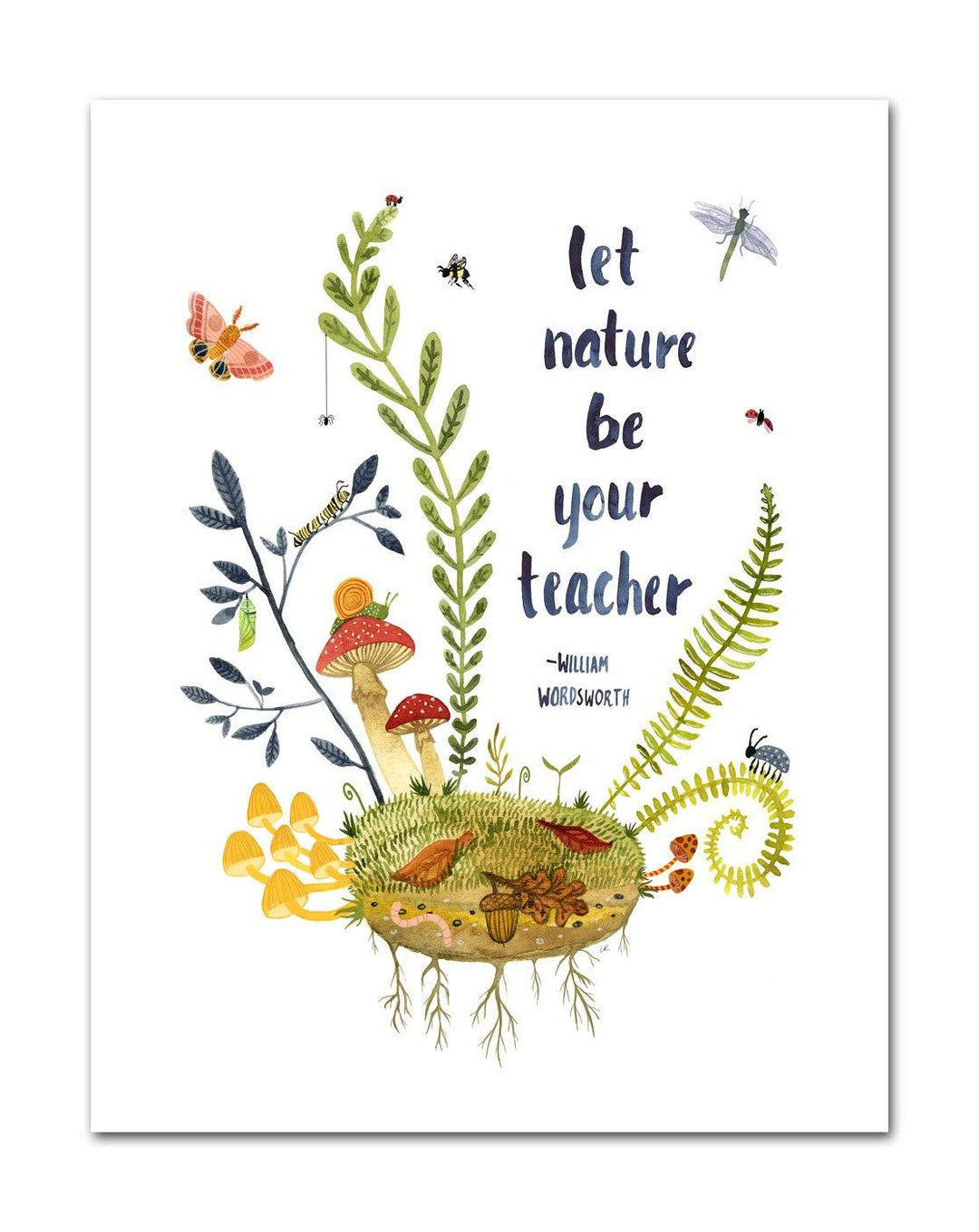 Let Nature Be Your Teacher Art Print Art Prints Little Truths Studio 