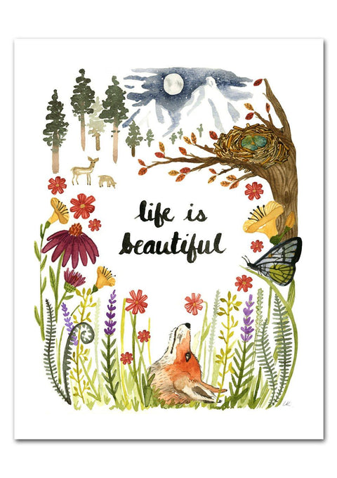 Life Is Beautiful Art Print Art Prints Little Truths Studio 