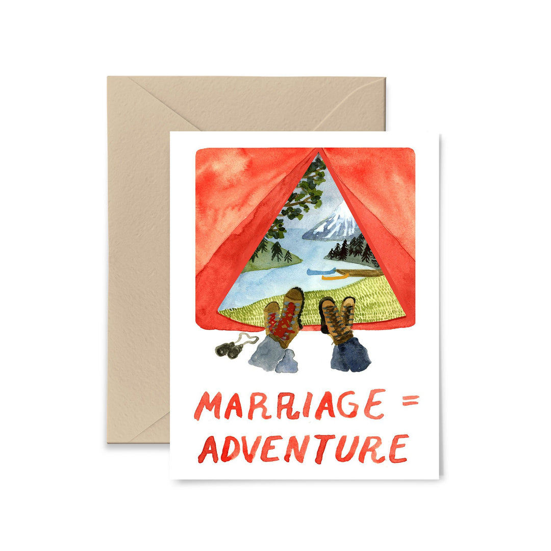 Marriage = Adventure Greeting Card Greeting Card Little Truths Studio 
