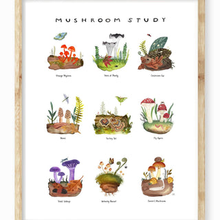 Mushroom Study Art Print Art Prints Little Truths Studio 