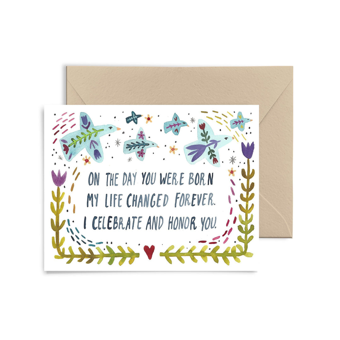 On The Day Your Were Born Greeting Card Greeting Card Little Truths Studio 