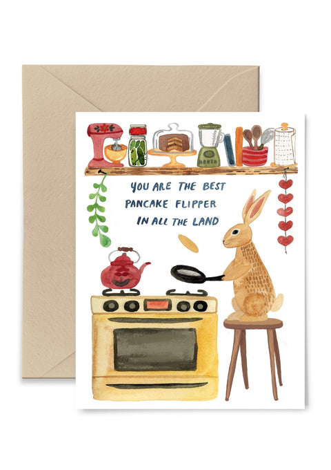 Pancake Flipper Greeting Card Greeting Card Little Truths Studio 