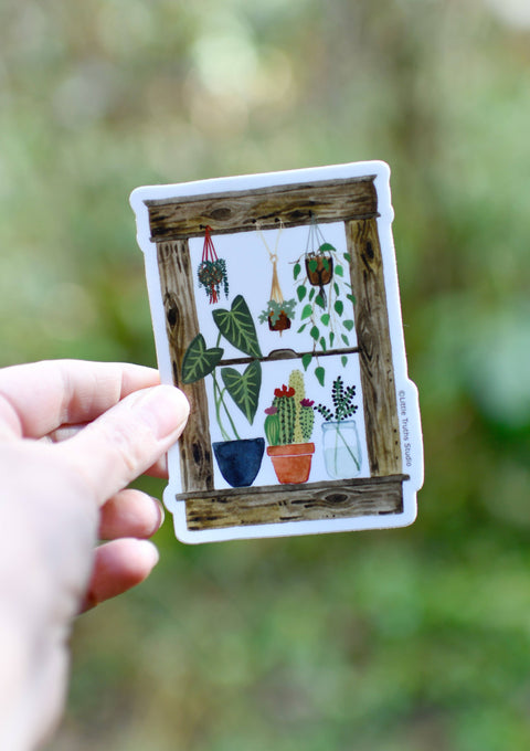 Plants Window Vinyl Sticker sticker Little Truths Studio 