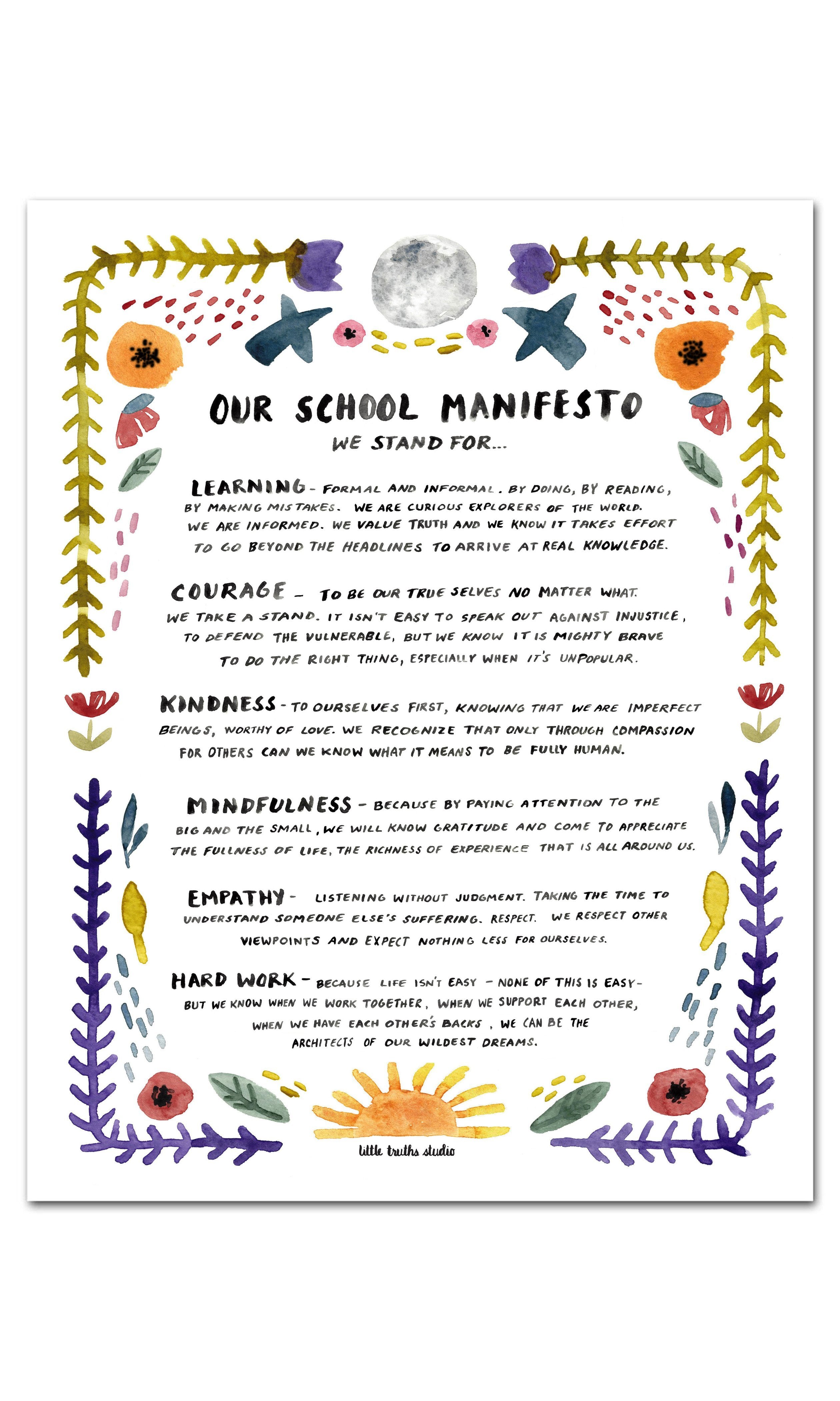 School Manifesto Little Truths Studio School Manifesto Little Truths Studio