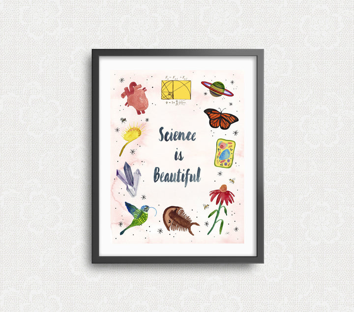 Science is Beautiful Art Print Art Prints Little Truths Studio 