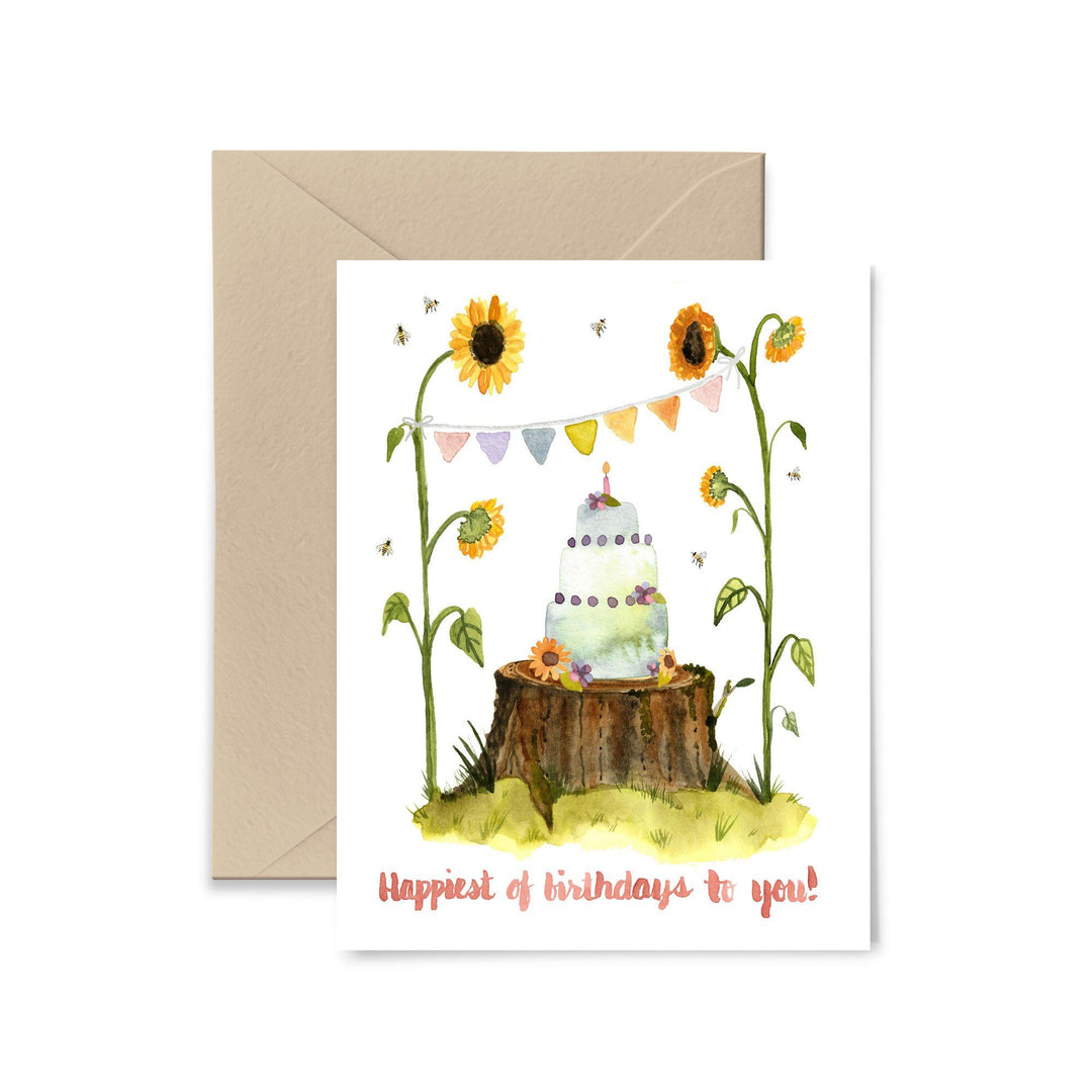 Sunflowers Birthday Greeting Card Greeting Card Little Truths Studio 