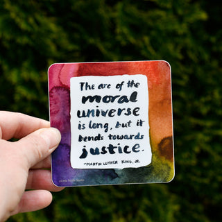 The Arc Of The Moral Universe Sticker Electronics Stickers & Decals Little Truths Studio 