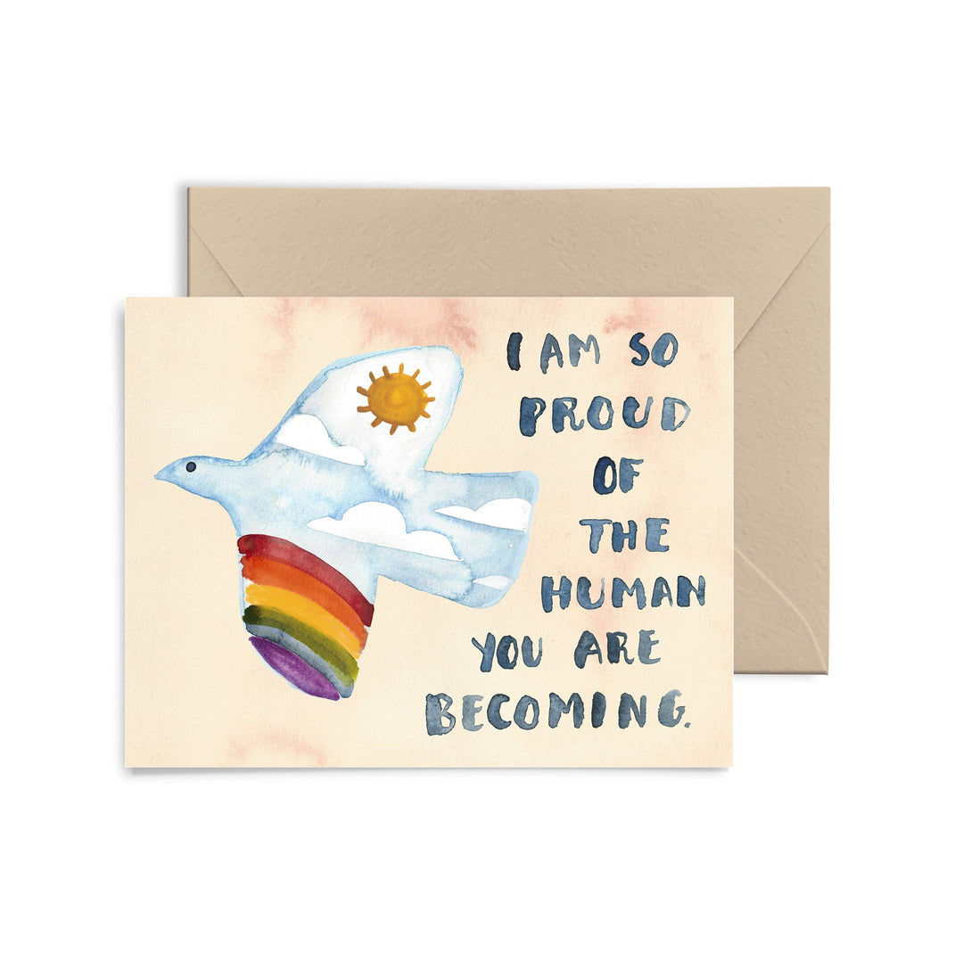 The Human You Are Becoming Greeting Card Greeting Card Little Truths Studio 