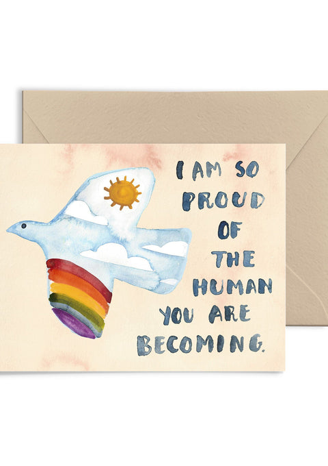 The Human You Are Becoming Greeting Card Greeting Card Little Truths Studio 