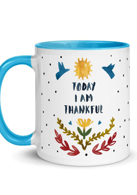 Today I Am Thankful Mug mug Little Truths Studio 