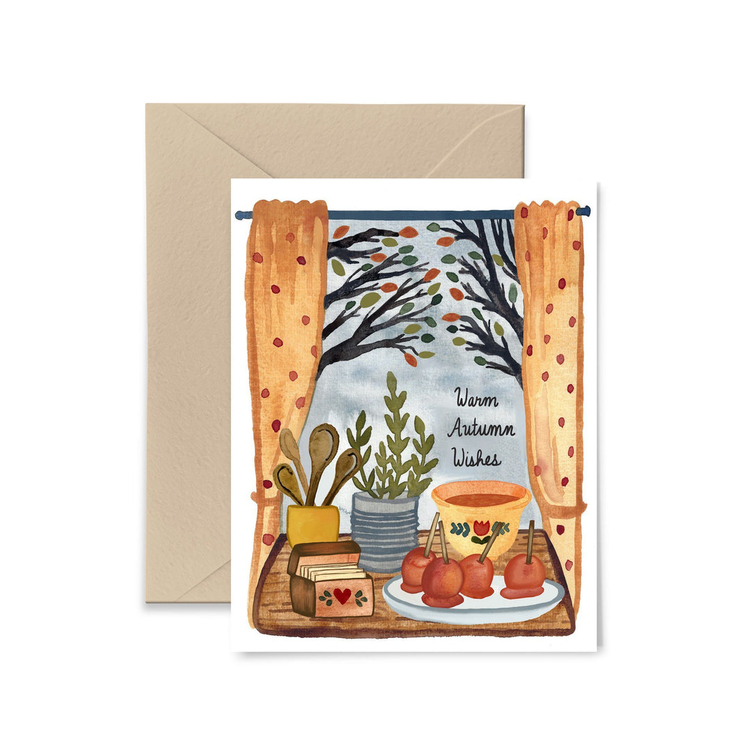 Warm Autumn Wishes Greeting Card Greeting Card Little Truths Studio 