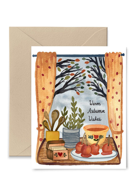 Warm Autumn Wishes Greeting Card Greeting Card Little Truths Studio 
