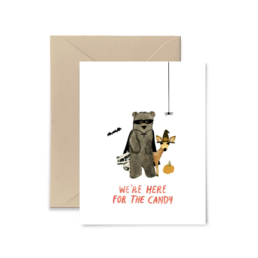 We're Here For The Candy Greeting Card Greeting Card Little Truths Studio 
