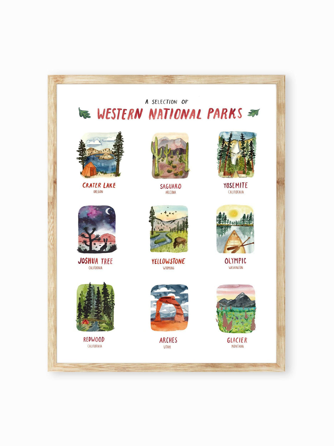 Western National Parks Art Print Art Prints Little Truths Studio 