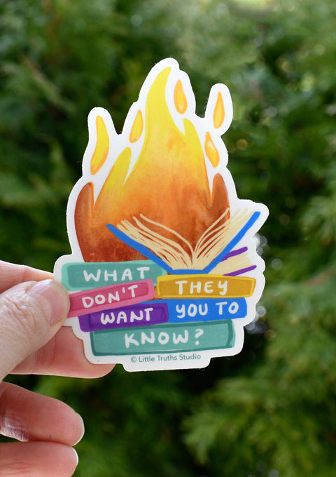 What Don't They Want You To Know Vinyl Sticker stickers Little Truths Studio 