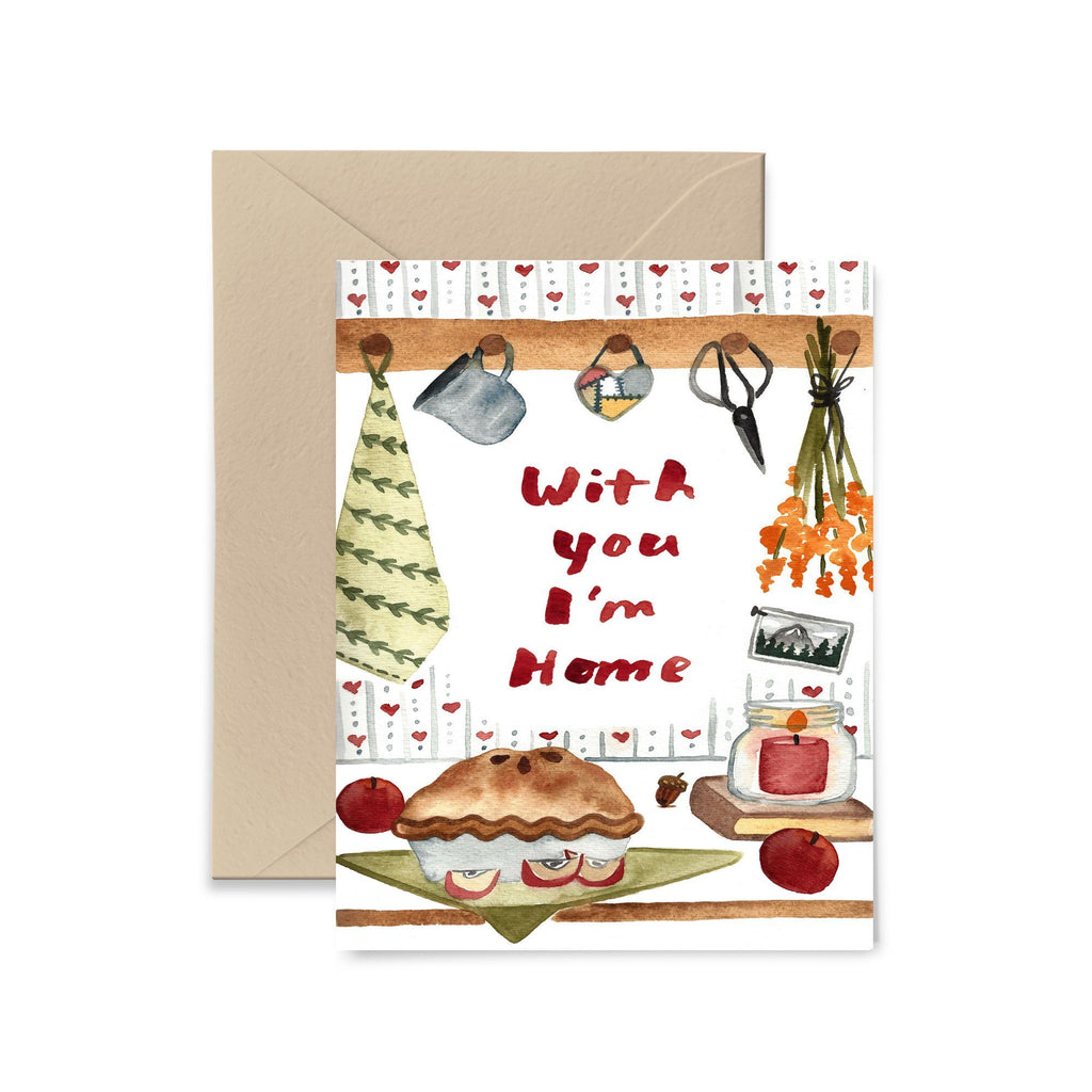 With You I'm Home Greeting Card Greeting Card Little Truths Studio 