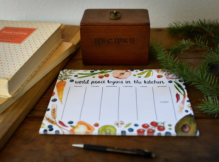 World Peace Begins In The Kitchen Notepad Notepad Little Truths Studio 