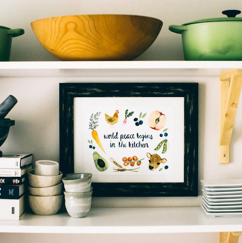 World Peace Kitchen Print Art Prints Little Truths Studio 