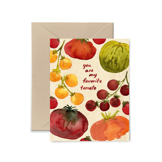 You Are My Favorite Tomato Greeting Card Greeting Card Little Truths Studio 