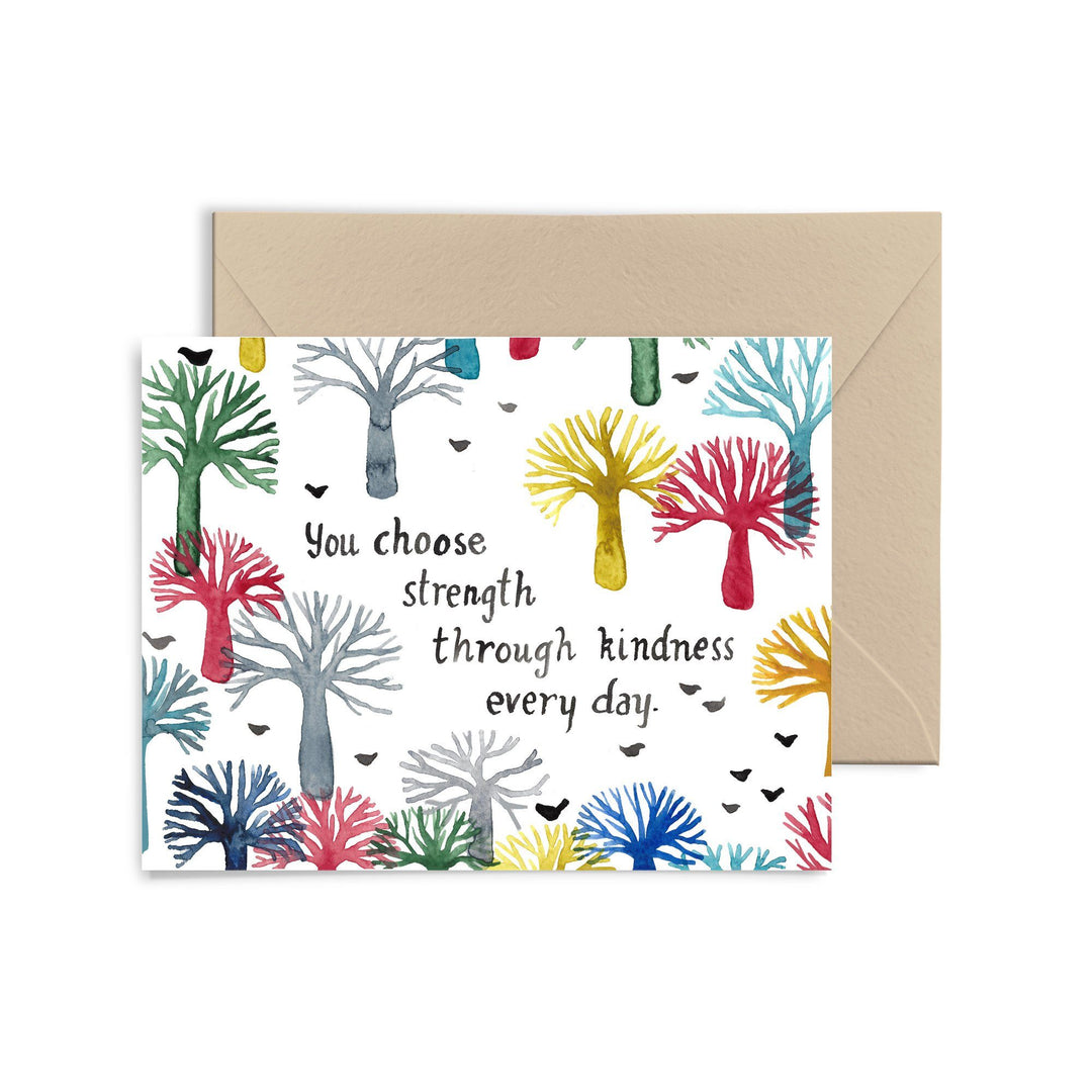 You Choose Strength Greeting Card Greeting Card Little Truths Studio 